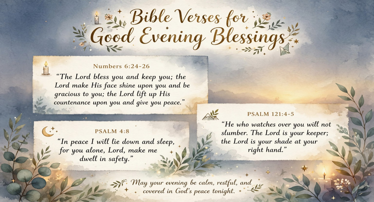 Bible Verses for Good Evening Blessings