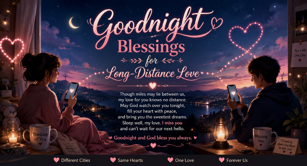 Cute Goodnight Blessings for Long-Distance Love

