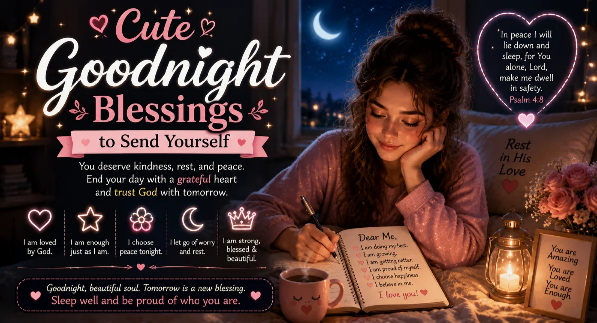Cute Goodnight Blessings to Send Yourself
