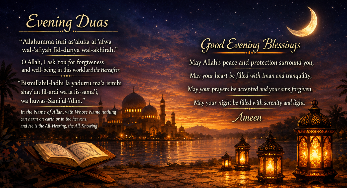 Evening Duas & Good Evening Blessings in Islamic Tradition