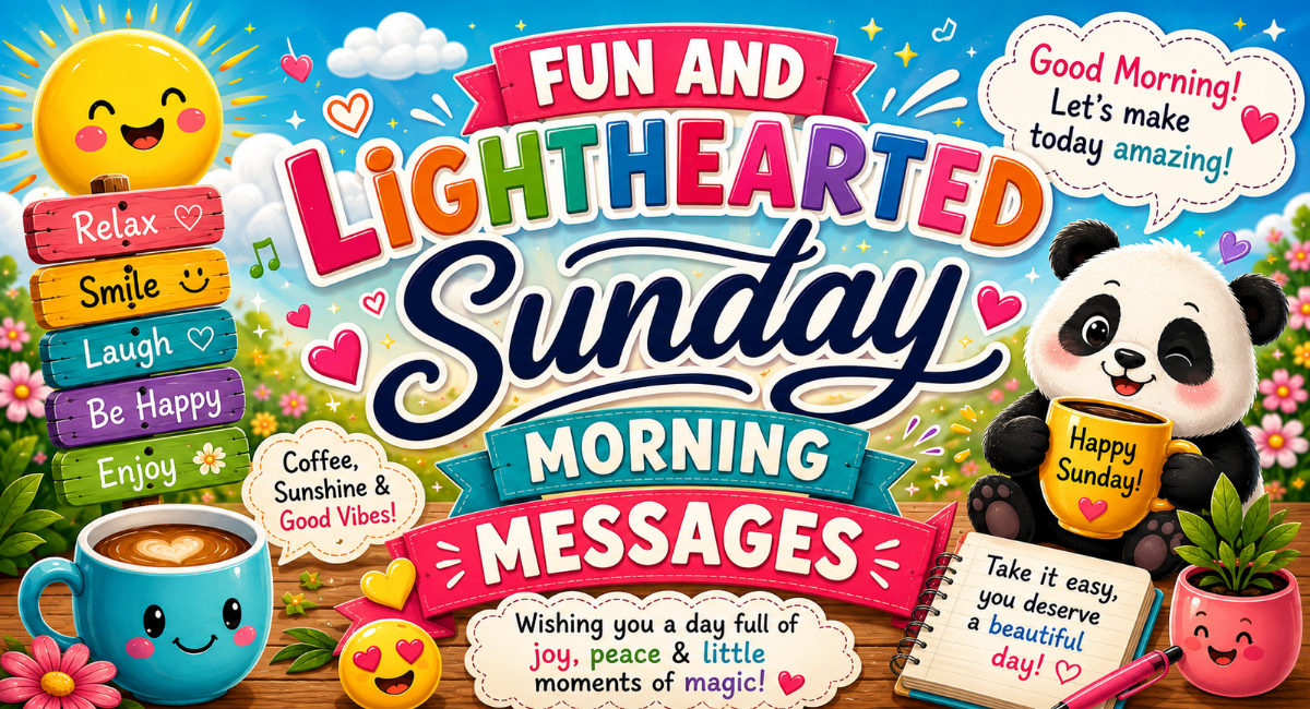 Fun and Lighthearted Sunday Morning Messages
