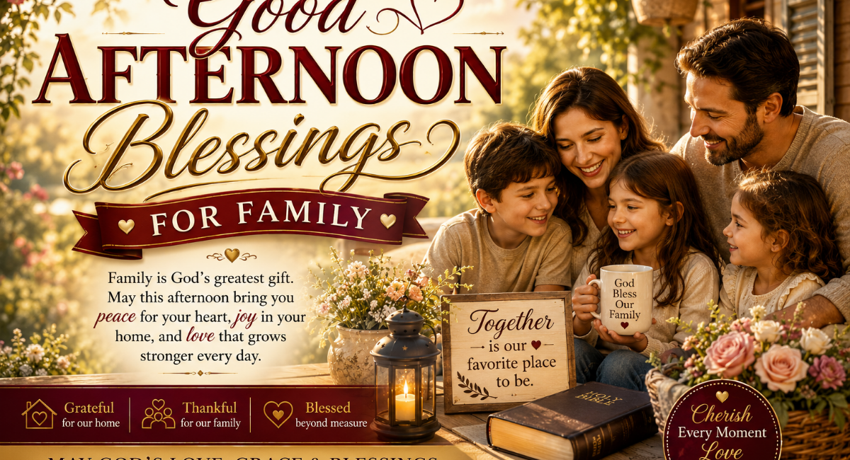 Good Afternoon Blessings for Family
