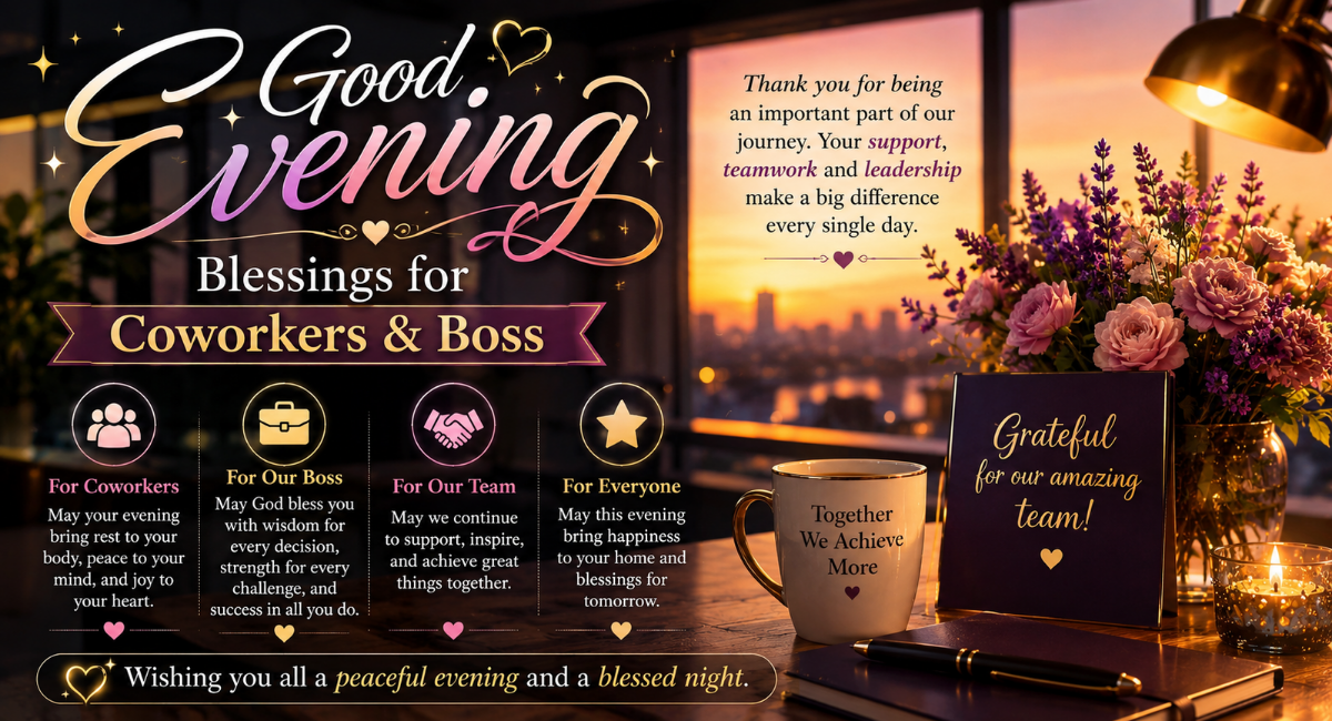 Good Evening Blessings for Coworkers & Boss