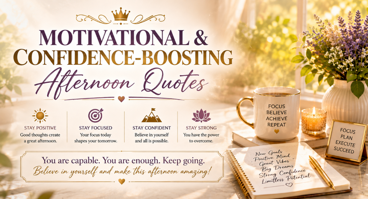 Motivational & Confidence-Boosting Afternoon Quotes