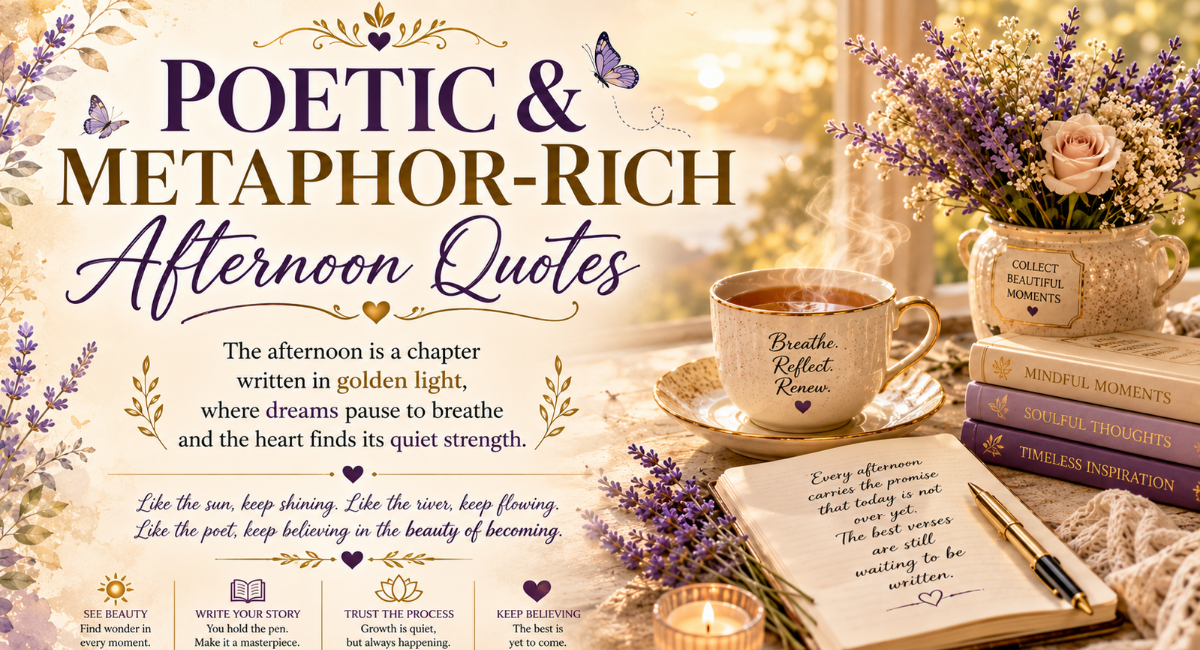 Poetic & Metaphor-Rich Afternoon Quotes