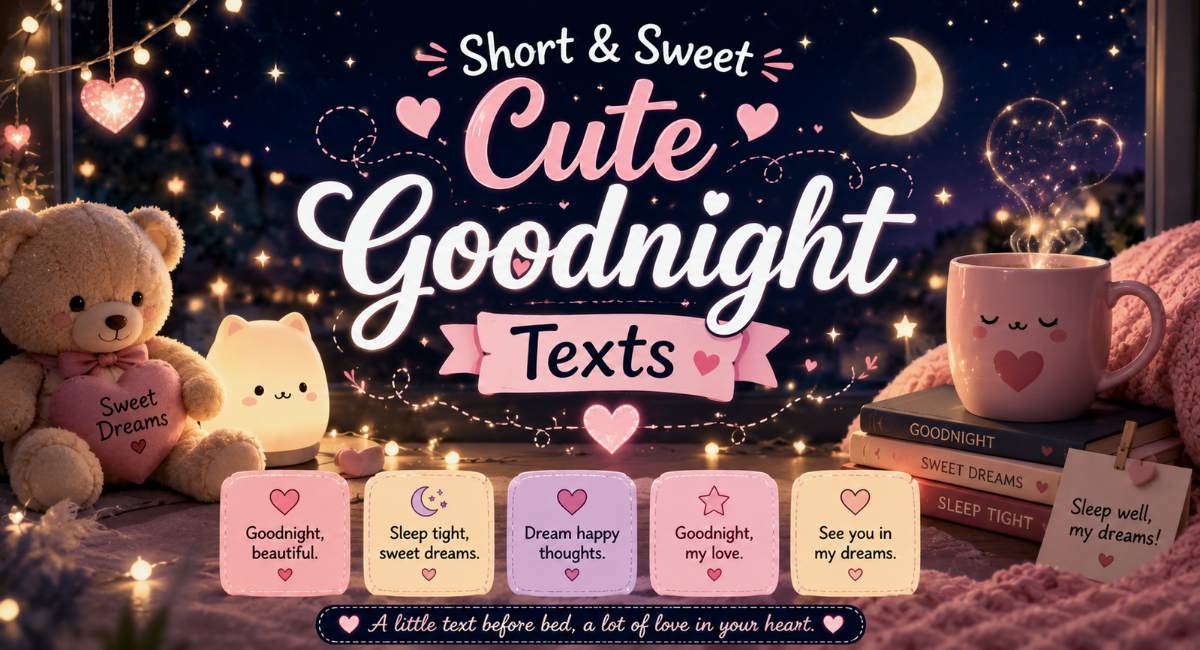 Short & Sweet Cute Goodnight Texts