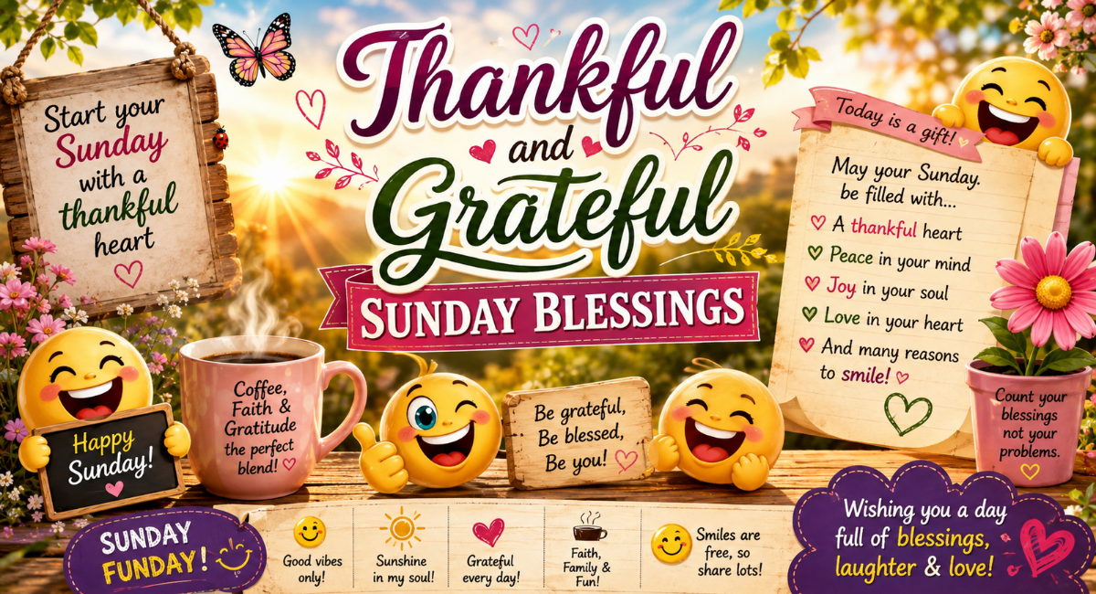 Thankful and Grateful Sunday Blessings