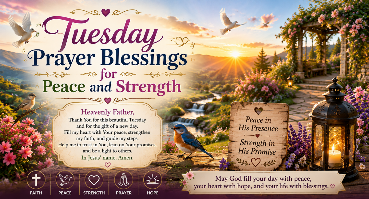 Tuesday Prayer Blessings for Peace and Strength