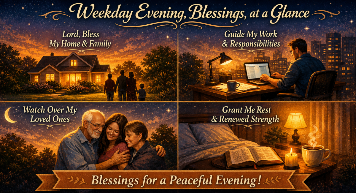 Weekday Evening Blessings, at a Glance