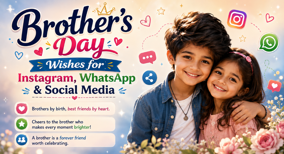 Brother's Day Wishes for Instagram, WhatsApp & Social Media
