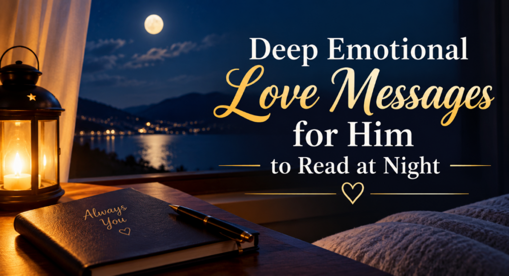 Deep Emotional Love Messages for Him to Read at Night