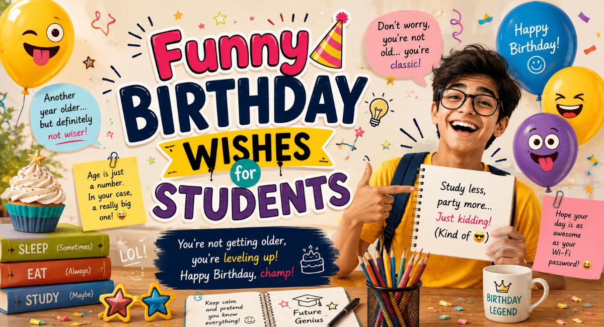Funny Birthday Wishes for Students
