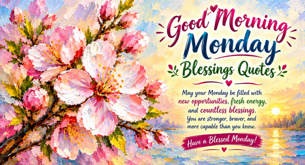 Good Morning Monday Blessings Quotes