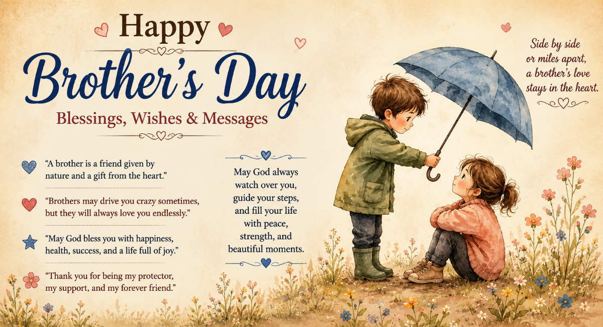 Happy Brother's Day Blessings, Wishes & Messages
