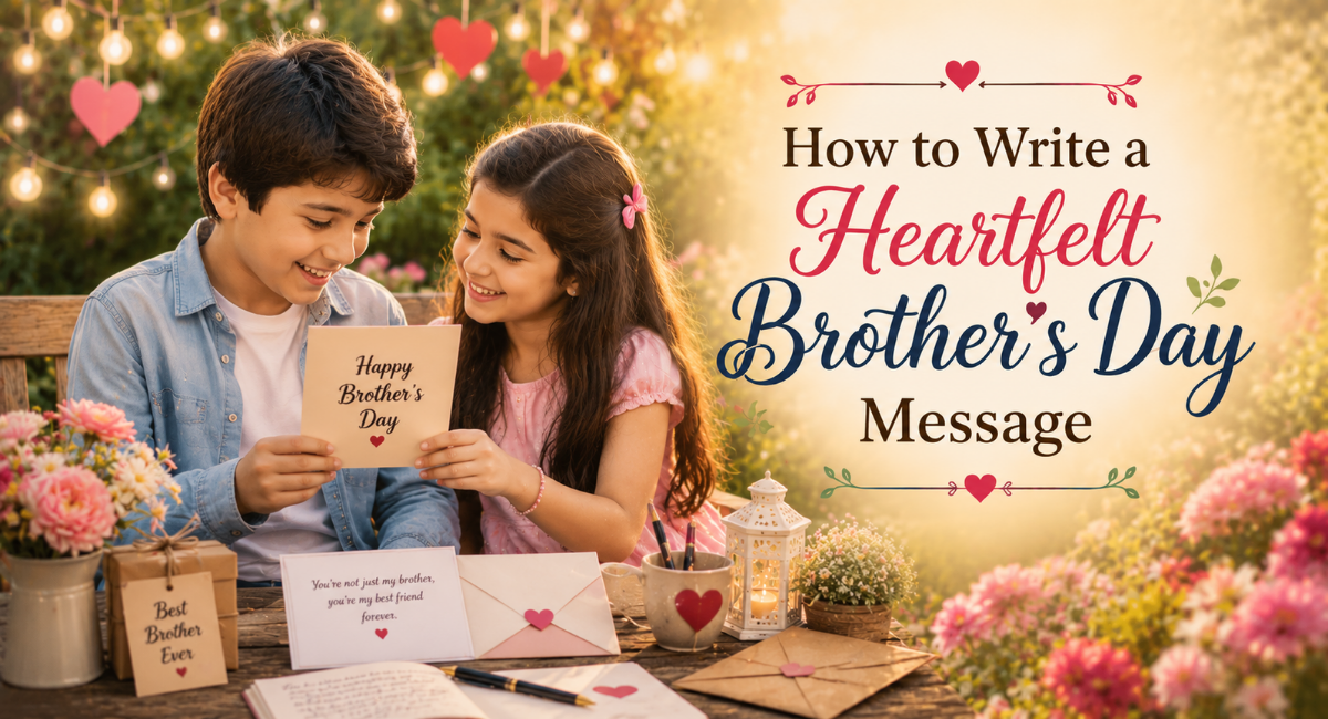 How to Write a Heartfelt Brother's Day Message
