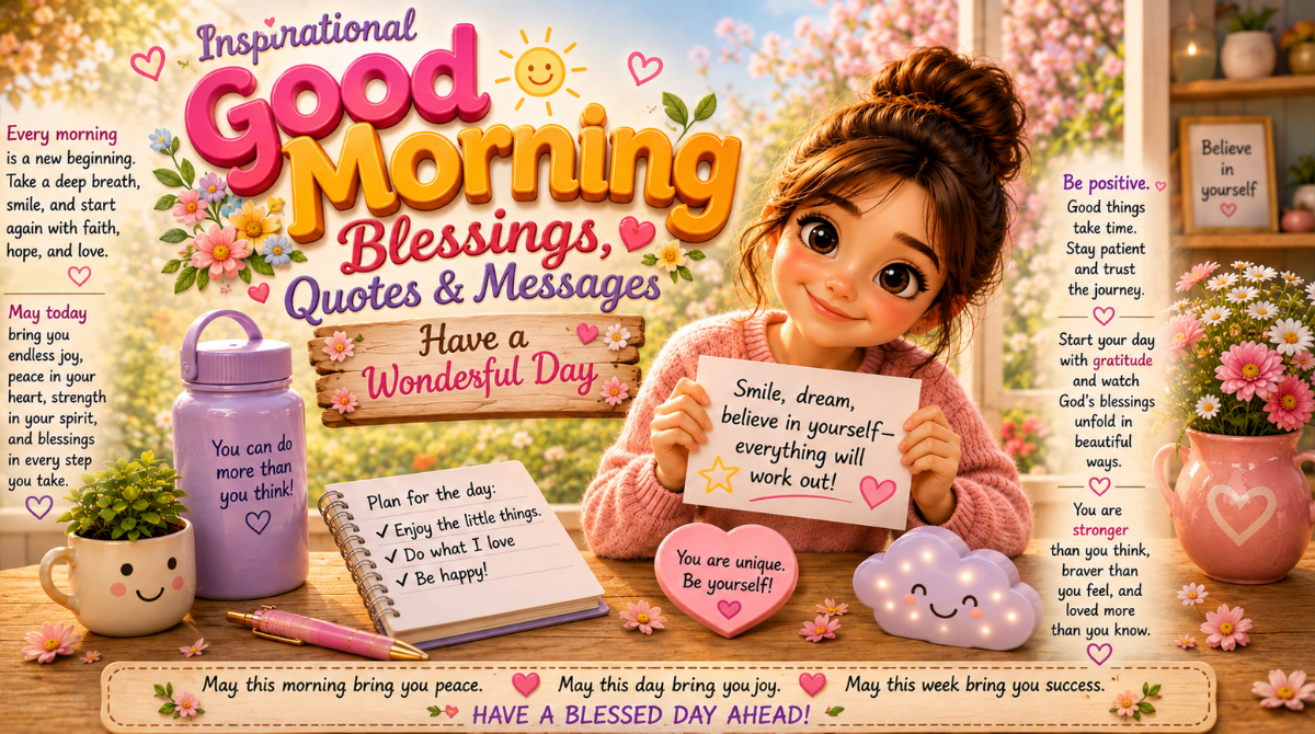 Inspirational Good Morning Blessings, Quotes & Messages