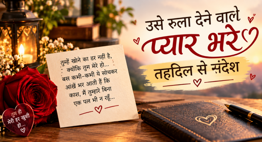 Touching Love Messages to Make Him Cry in Hindi