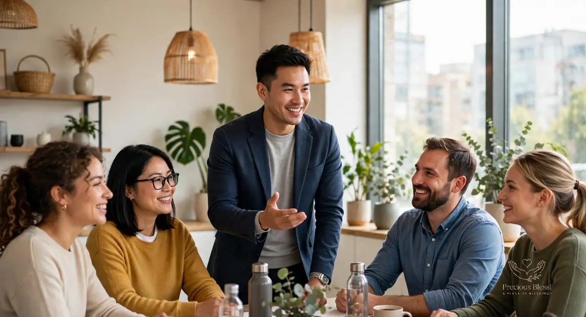 Congratulations wishes on promotion for your boss — a professional congratulating a senior manager with a handshake and gift