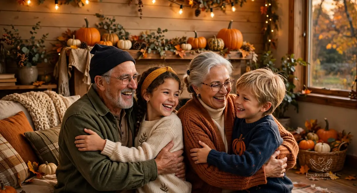 Thanksgiving quotes for family — a heartwarming family gathering around the Thanksgiving table